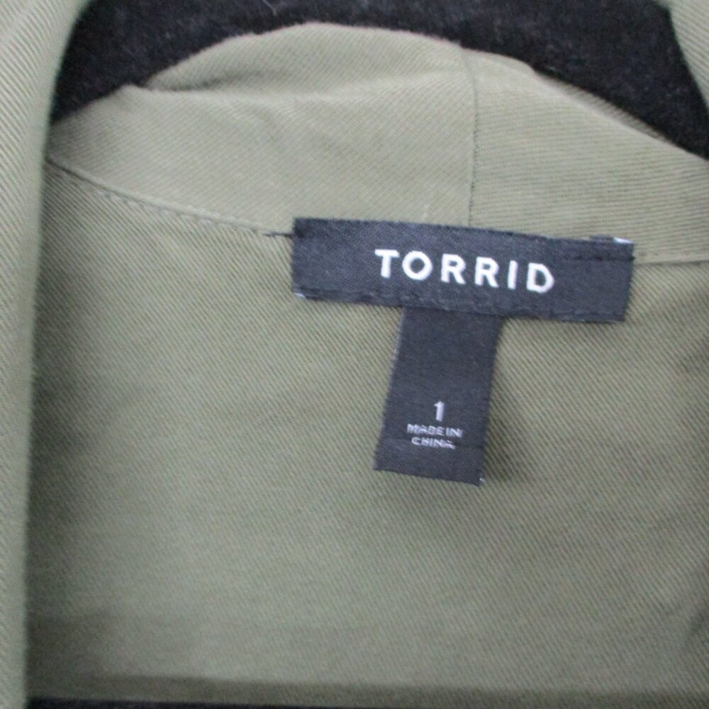 Torrid Tunic Open Top Quarter Sleeve W/ Pockets Army Green Women Size‎ | 1 - Picture 3 of 14